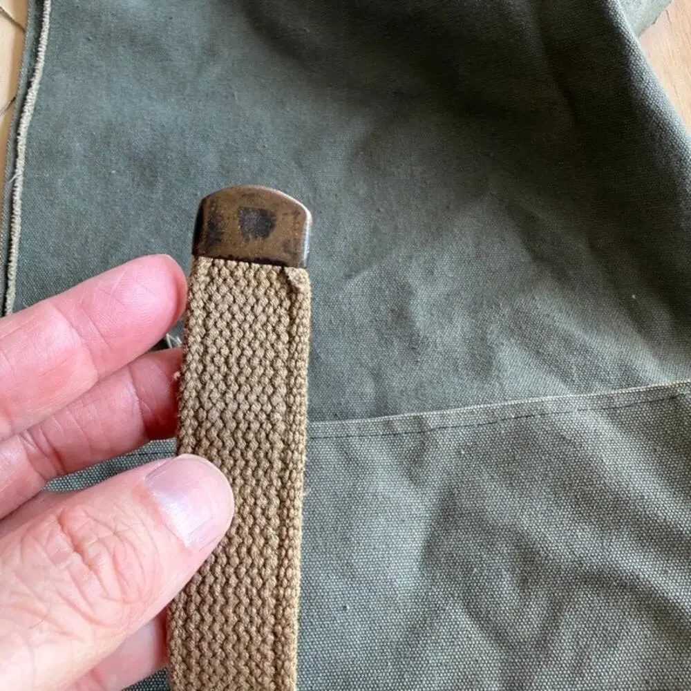 Vintage 1960s army green military style knapsack